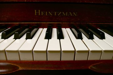 A small close up shot of the keys of a piano